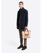 Parka col chemise 2 en 1 bleu marine