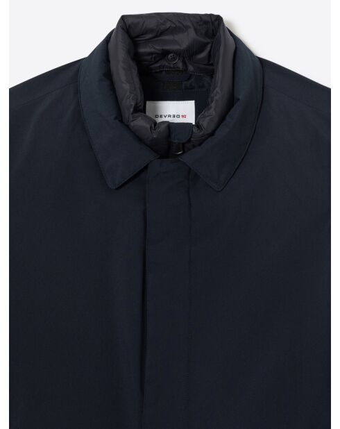 Parka col chemise 2 en 1 bleu marine