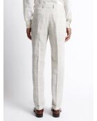 Pantalon de costume regular 100% Lin grège