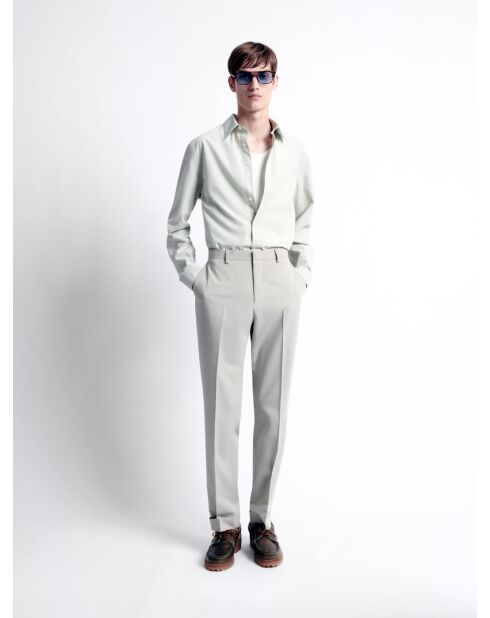 Chemise 100% coton regular - L'atelier vert sauge