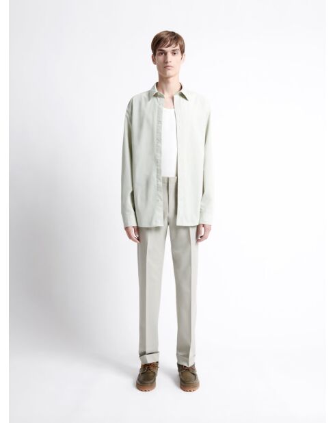 Chemise 100% coton regular - L'atelier vert sauge