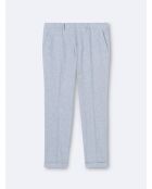 Pantalon de costume en Coton & Lin bleu ciel