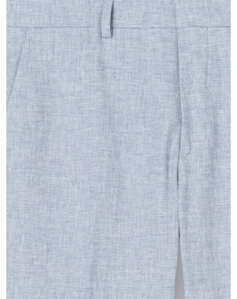 Pantalon de costume en Coton & Lin bleu ciel