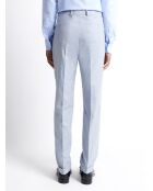 Pantalon de costume en Coton & Lin bleu ciel