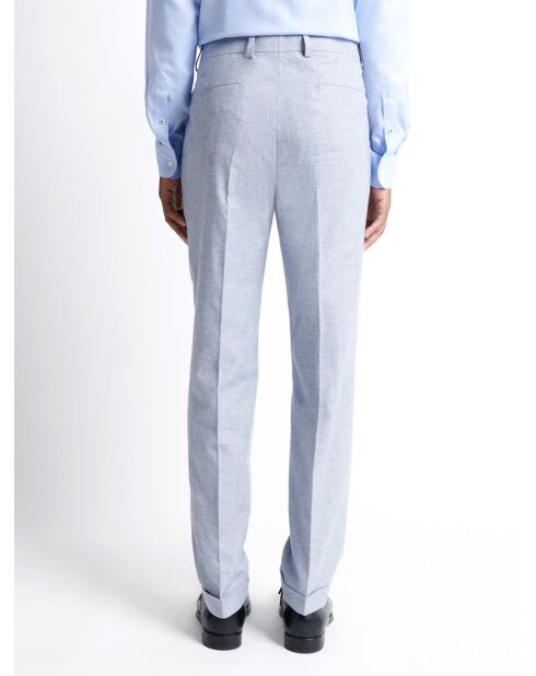 Pantalon de costume en Coton & Lin bleu ciel