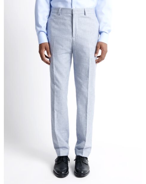 Pantalon de costume en Coton & Lin bleu ciel