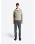 Pull col camionneur en Laine & Coton grège