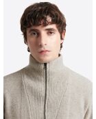 Pull col camionneur en Laine & Coton grège
