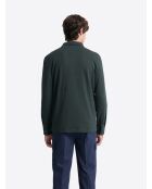 Polo manches longues 100% Coton vert profond