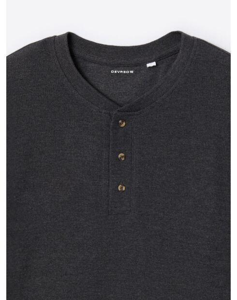 T-shirt manches longues anthracite chiné
