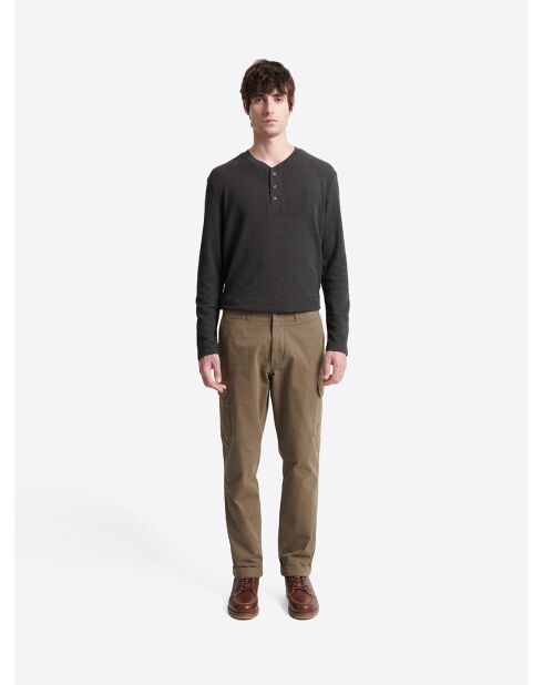 T-shirt manches longues anthracite chiné