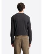 T-shirt manches longues anthracite chiné