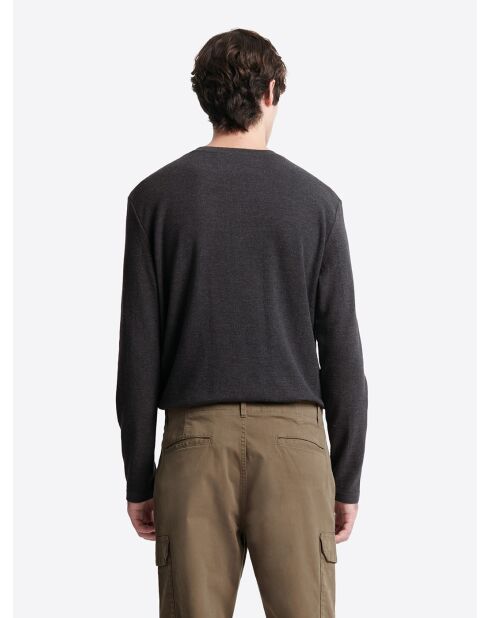 T-shirt manches longues anthracite chiné