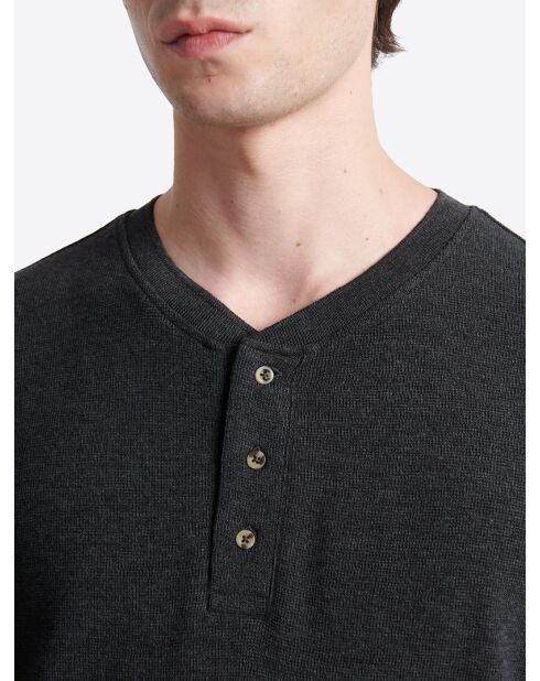 T-shirt manches longues anthracite chiné