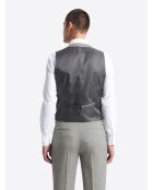 Gilet de costume chiné en Laine mélangée gris souris