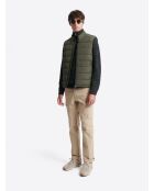 Pull à col cheminée en Laine d'agneau mélangée kaki cosy