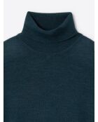 Pull à col roulé 100% Laine mérinos bleu outremer