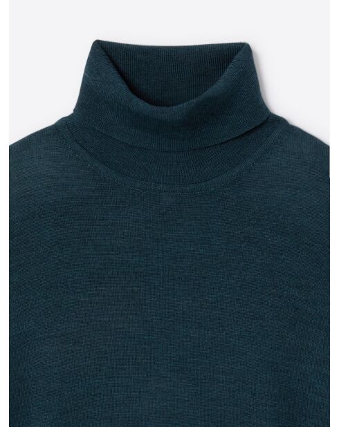 Pull à col roulé 100% Laine mérinos bleu outremer