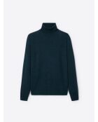 Pull à col roulé 100% Laine mérinos bleu outremer