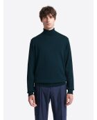 Pull à col roulé 100% Laine mérinos bleu outremer