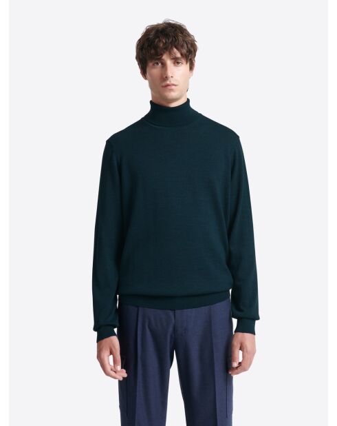 Pull à col roulé 100% Laine mérinos bleu outremer