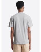 T-shirt col rond capsule Double Jeux gris chiné moyen