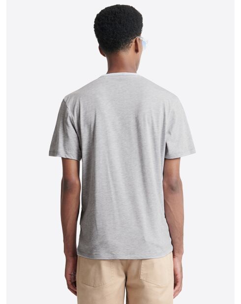 T-shirt col rond capsule Double Jeux gris chiné moyen