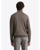 Pull à col roulé 100% Laine mérinos marronnier