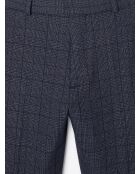 Pantalon de costume taille élastique bleu