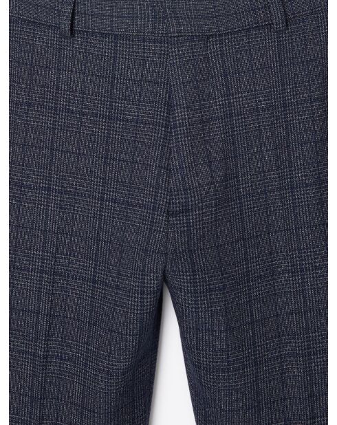 Pantalon de costume taille élastique bleu