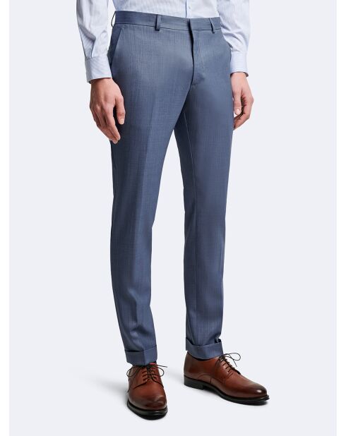 Pantalon de costume bistretch 100% Laine bleu