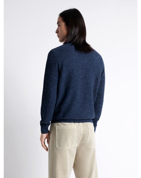 Pull col rond 100% Coton bleu capitaine