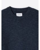 Pull col rond 100% Coton bleu capitaine