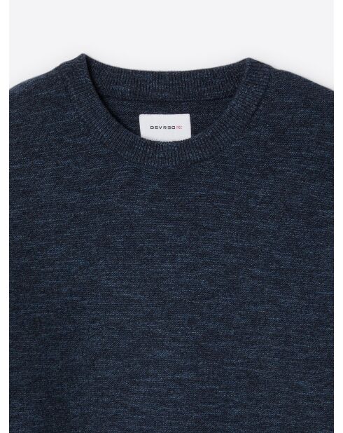 Pull col rond 100% Coton bleu capitaine