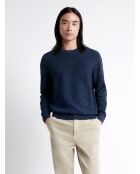 Pull col rond 100% Coton bleu capitaine