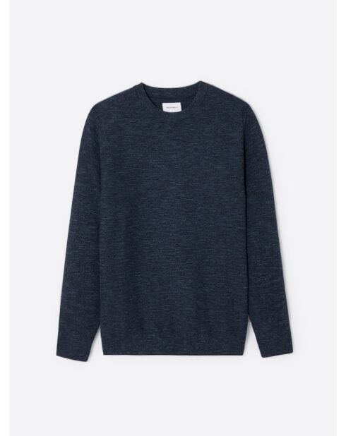 Pull col rond 100% Coton bleu capitaine