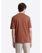 T-shirt col rond regular en Coton orange brulé