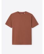 T-shirt col rond regular en Coton orange brulé