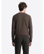 Pull à col derby 100% Viscose certifiée chocolat