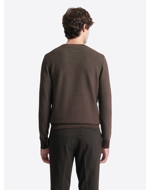 Pull à col derby 100% Viscose certifiée chocolat