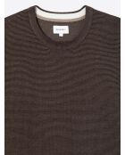 Pull à col derby 100% Viscose certifiée chocolat