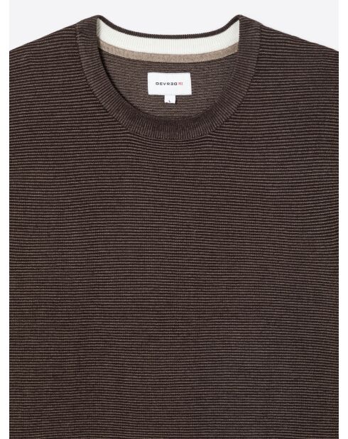 Pull à col derby 100% Viscose certifiée chocolat