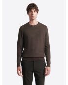 Pull à col derby 100% Viscose certifiée chocolat