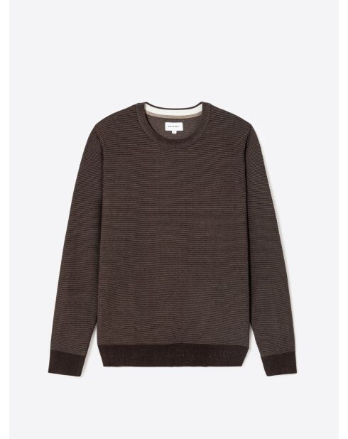 Pull à col derby 100% Viscose certifiée chocolat