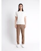 T-shirt col rond 100% Coton crème