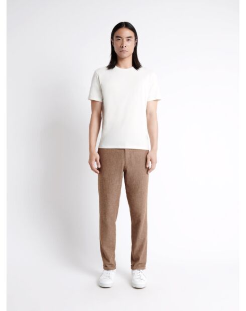 T-shirt col rond 100% Coton crème