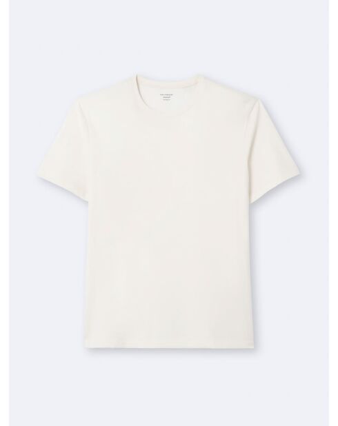 T-shirt col rond 100% Coton crème