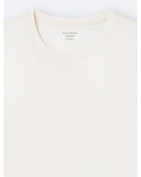 T-shirt col rond 100% Coton crème