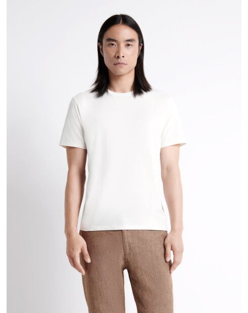 T-shirt col rond 100% Coton crème