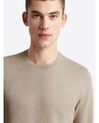 Pull à col rond écru 2